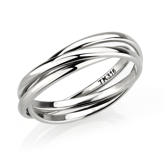 MATK3743 - High polished Stainless Steel Interlocking Ring