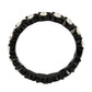 MATK3744 IP Black Stainless Steel Ring with Top Grade Crystal in White