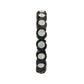 MATK3744 IP Black Stainless Steel Ring with Top Grade Crystal in White