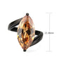 MATK3745 IP Black Stainless Steel Ring with AAA Grade CZ in Champagne