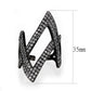 MATK3748 IP Black  Stainless Steel Ring with AAA Grade CZ in Clear