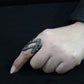 MATK3748 IP Black  Stainless Steel Ring with AAA Grade CZ in Clear