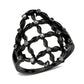 MATK3749 IP Black Stainless Steel Ring with AAA Grade CZ in Clear
