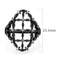 MATK3749 IP Black Stainless Steel Ring with AAA Grade CZ in Clear