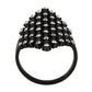 MATK3750 IP Black Stainless Steel Ring with Top Grade Crystal in Clear
