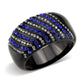 MATK3751 IP Black  Stainless Steel Ring with AAA Grade CZ in Blue