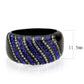 MATK3751 IP Black  Stainless Steel Ring with AAA Grade CZ in Blue