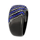 MATK3751 IP Black  Stainless Steel Ring with AAA Grade CZ in Blue