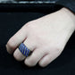 MATK3751 IP Black  Stainless Steel Ring with AAA Grade CZ in Blue