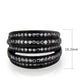 MATK3752 IP Black Stainless Steel Ring with AAA Grade CZ in Clear