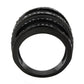 MATK3752 IP Black Stainless Steel Ring with AAA Grade CZ in Clear