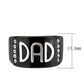 MATK3759 - Two Tone IP Black (Ion Plating) Stainless Steel Ring with Top Grade Crystal in Clear