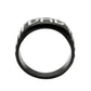 MATK3759 - Two Tone IP Black (Ion Plating) Stainless Steel Ring with Top Grade Crystal in Clear