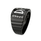 MATK3759 - Two Tone IP Black (Ion Plating) Stainless Steel Ring with Top Grade Crystal in Clear