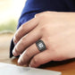 MATK3763 - IP Black (Ion Plating) Stainless Steel Ring with AAA Grade CZ in Clear