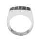 MATK3767 - High polished (no plating) Stainless Steel Ring with Epoxy in Jet