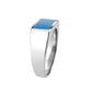 MATK3770 - High polished (no plating) Stainless Steel Ring with Epoxy in SeaBlue