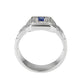 MATK3771 - High polished (no plating) Stainless Steel Ring with Synthetic in Montana