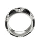 MATK3773 - High polished (no plating) Stainless Steel Ring with Top Grade Crystal in Clear