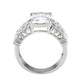 MATK3775 - High polished (no plating) Stainless Steel Ring with AAA Grade CZ in Clear