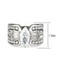 MATK3777 - High polished (no plating) Stainless Steel Ring with AAA Grade CZ in Clear