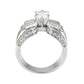 MATK3777 - High polished (no plating) Stainless Steel Ring with AAA Grade CZ in Clear