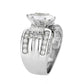MATK3777 - High polished (no plating) Stainless Steel Ring with AAA Grade CZ in Clear
