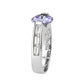 MATK3780 - High polished (no plating) Stainless Steel Ring with AAA Grade CZ in LightAmethyst