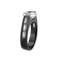 MATK3781 - IP Black (Ion Plating) Stainless Steel Ring with AAA Grade CZ in Clear