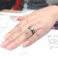 MATK3781 - IP Black (Ion Plating) Stainless Steel Ring with AAA Grade CZ in Clear
