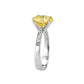 MATK3783 - High polished (no plating) Stainless Steel Ring with AAA Grade CZ in Topaz
