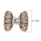 MATK3786 - IP Rose Gold(Ion Plating) Stainless Steel Ring with AAA Grade CZ in Clear