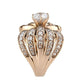MATK3786 - IP Rose Gold(Ion Plating) Stainless Steel Ring with AAA Grade CZ in Clear