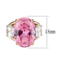 MATK3789 - IP Rose Gold(Ion Plating) Stainless Steel Ring with AAA Grade CZ in Rose