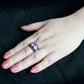 MATK3792 - IP Black (Ion Plating) Stainless Steel Ring with AAA Grade CZ in Rose