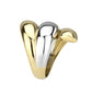 MATK3796 - Two Tone IP Gold (Ion Plating) Stainless Steel Ring with NoStone in No Stone