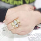 MATK3796 - Two Tone IP Gold (Ion Plating) Stainless Steel Ring with NoStone in No Stone