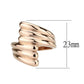 MATK3800 - IP Rose Gold(Ion Plating) Stainless Steel Ring with NoStone in No Stone