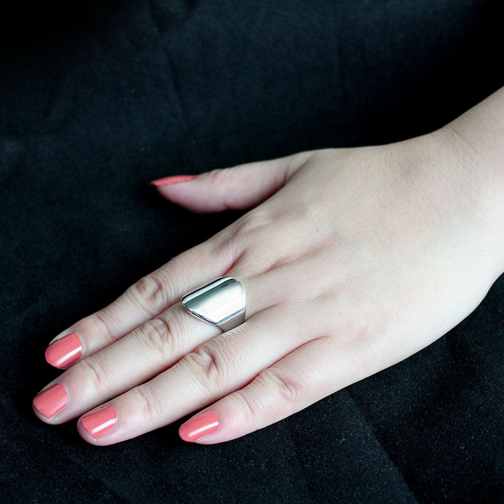 MATK3801 - High polished (no plating) Stainless Steel Ring with NoStone in No Stone