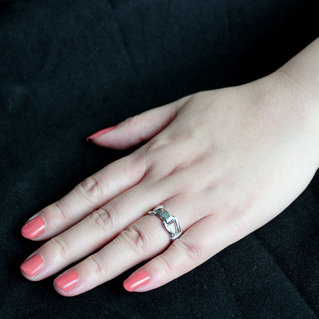 MATK3803 - High polished (no plating) Stainless Steel Ring with NoStone in No Stone