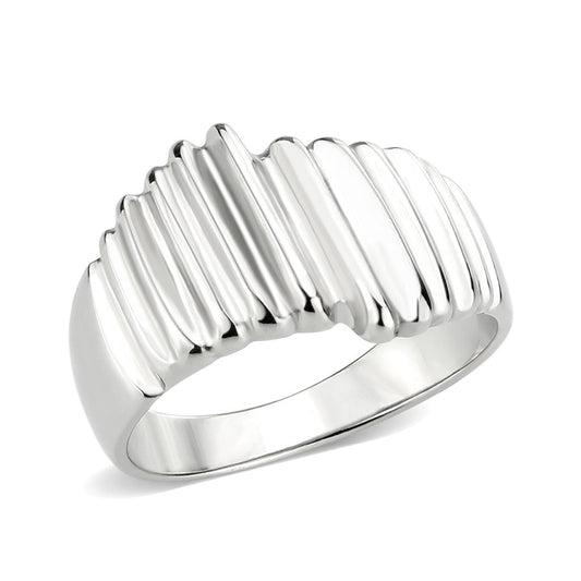 MATK3804 - High polished (no plating) Stainless Steel Ring with NoStone in No Stone