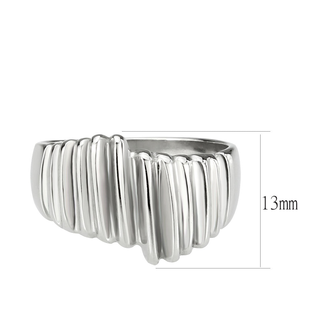 MATK3804 - High polished (no plating) Stainless Steel Ring with NoStone in No Stone