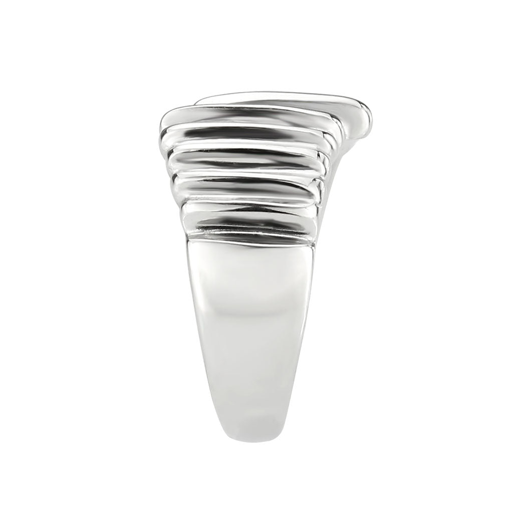 MATK3804 - High polished (no plating) Stainless Steel Ring with NoStone in No Stone