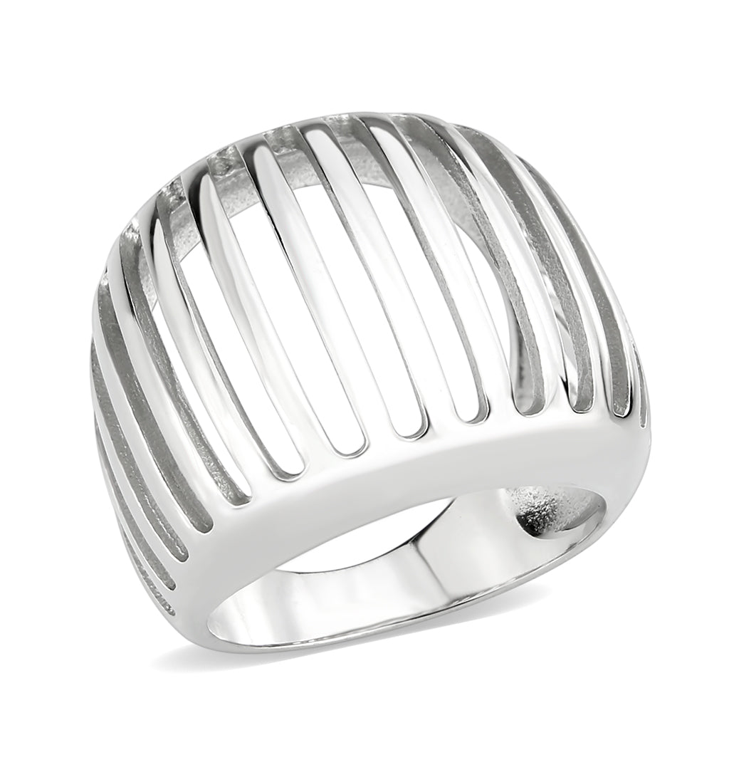 MATK3805 - High polished (no plating) Stainless Steel Ring with NoStone in No Stone