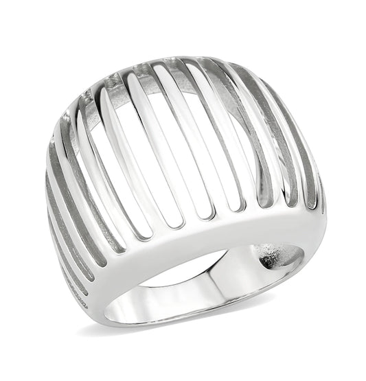 MATK3805 - High polished (no plating) Stainless Steel Ring with NoStone in No Stone