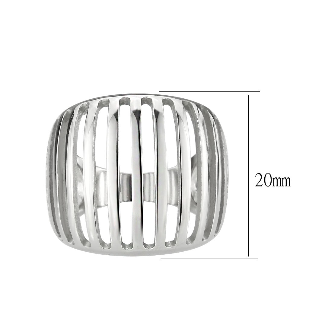 MATK3805 - High polished (no plating) Stainless Steel Ring with NoStone in No Stone