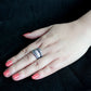 MATK3813 - IP Black (Ion Plating) Stainless Steel Ring with AAA Grade CZ in Clear