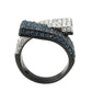 MATK3815 - Two Tone IP Black (Ion Plating) Stainless Steel Ring with Top Grade Crystal in MultiColor