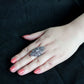 MATK3816 - IP Black (Ion Plating) Stainless Steel Ring with AAA Grade CZ in Clear