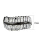 MATK3819 - IP Black (Ion Plating) Stainless Steel Ring with AAA Grade CZ in Clear